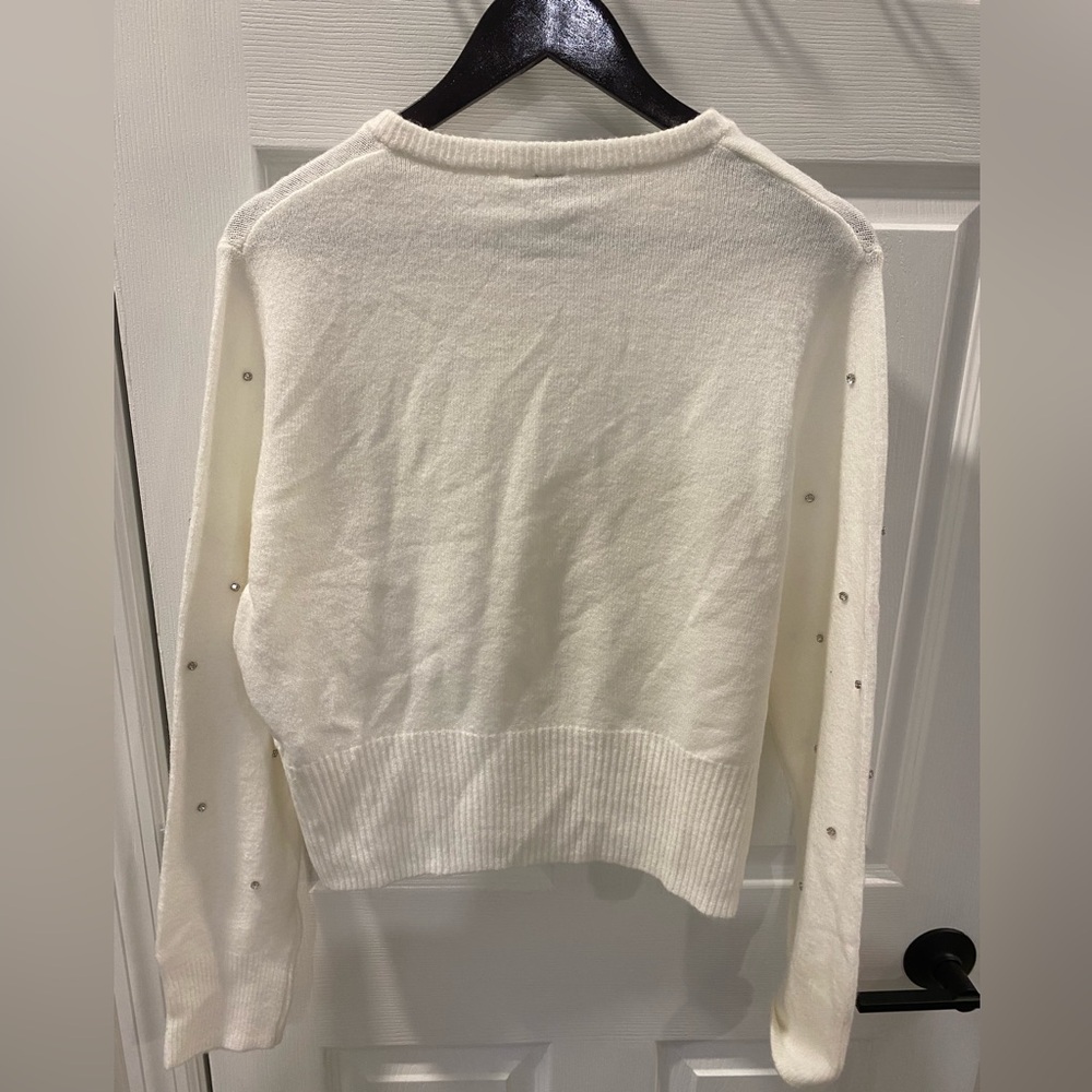 H&M White Rhinestone Sweater - Picture 5 of 5